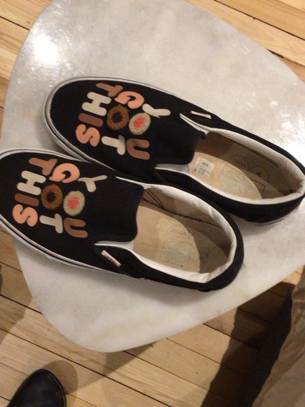 Vans Black Slip-On Sneakers with a Feel Good Message ´You Got This' Graphic - Picture 2 of 6